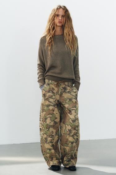 ΕΜΠΡΙΜΕ ΠΑΝΤΕΛΟΝΙ CARGO OVERSIZE - Χακί του Zara