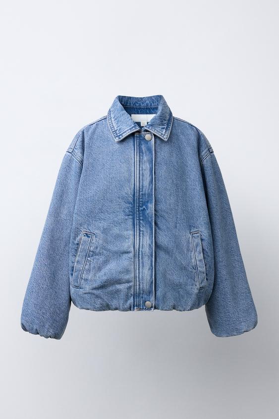 CAZADORA BOMBER DENIM - Azul de Zara - Imagen 0