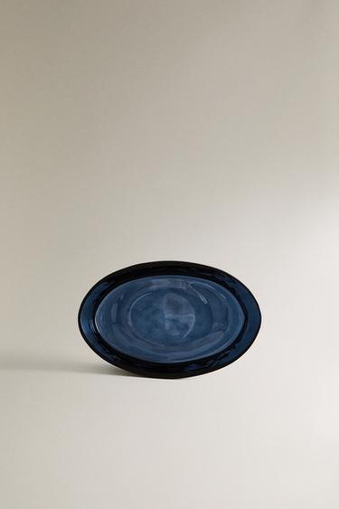 BLUE GLASS BATHROOM SOAP DISH - Blue by Zara - Image 0