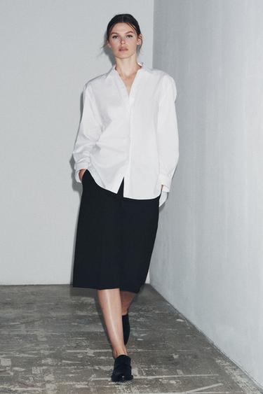 Zara ZW COLLECTION LONG BERMUDA SHORTS - Black
