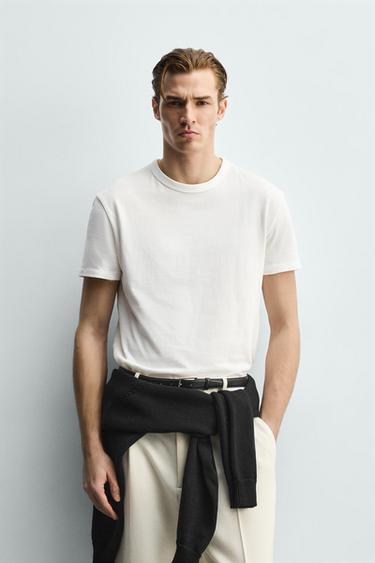 SOFT REGULAR FIT T-SHIRT - White by Zara