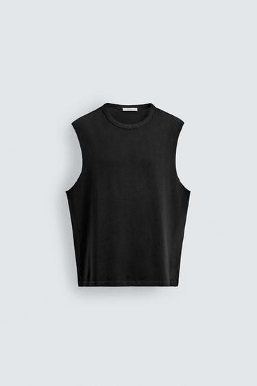 CAMISETA TANK RELAXED FIT - Negro de Zara