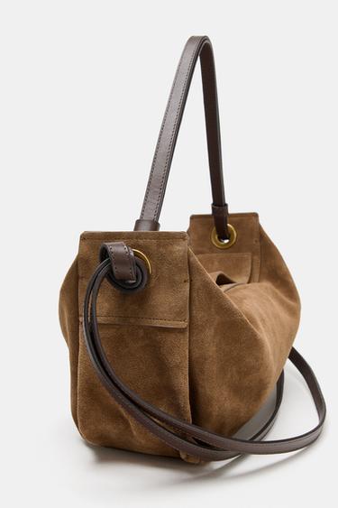 SAC À MAIN EN CUIR ALLONGÉ - SABLE/MARRON de Zara - Image 4