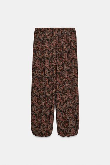 Zara PAISLEY BLOOMER PANTS ZW COLLECTION - Multicolored