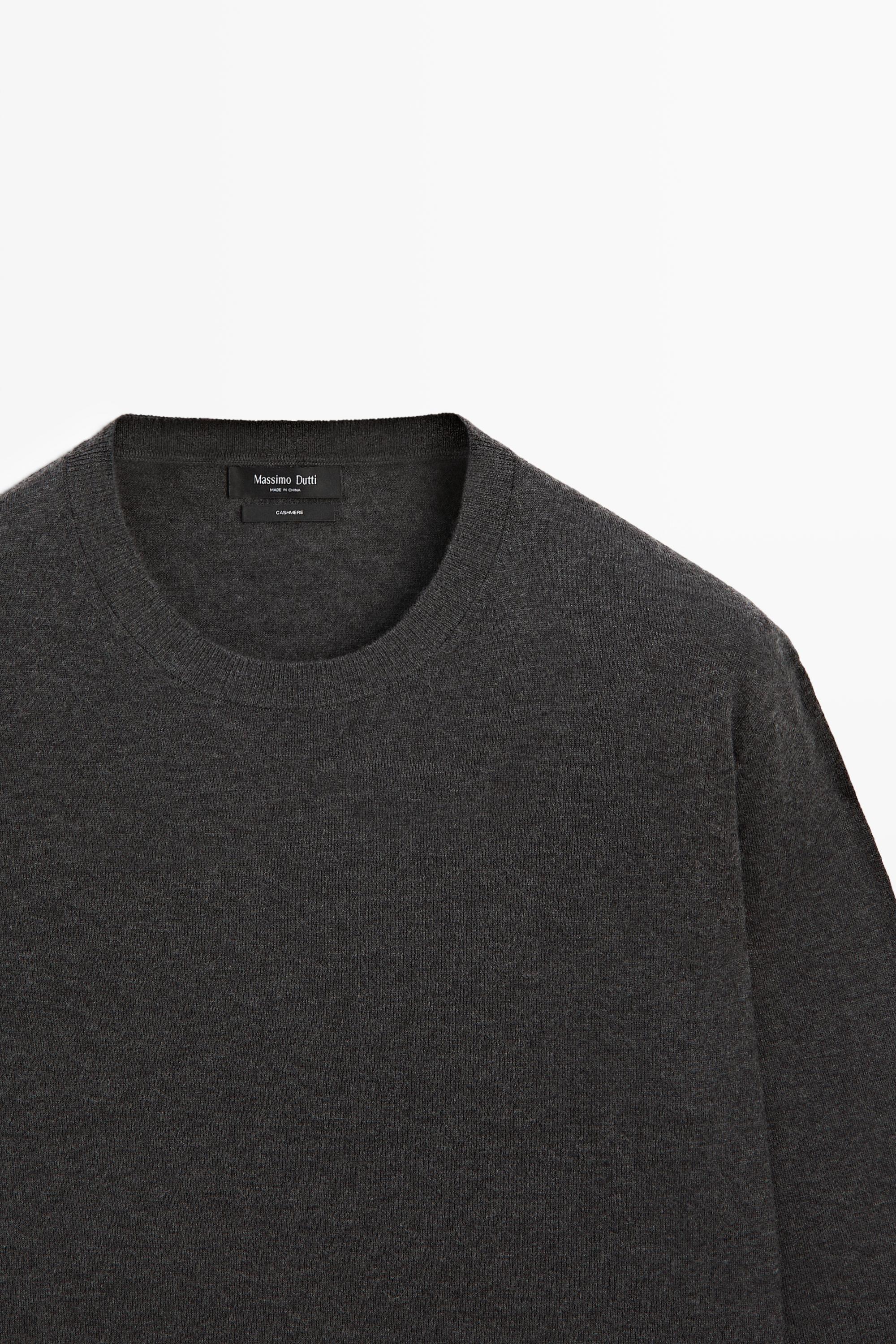 100% cashmere crew neck sweater