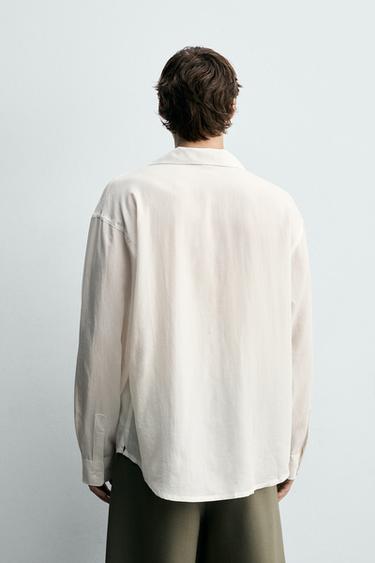 RELAXED FIT FLOWING SHIRT - White by Zara - Image 2