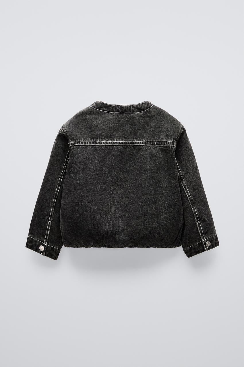 デニム ボンバージャケット - ブラック | ZARA Japan / 日本