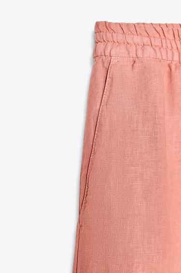 BERMUDA LONG 100 % LIN ZW COLLECTION - Rose de Zara - Image 7