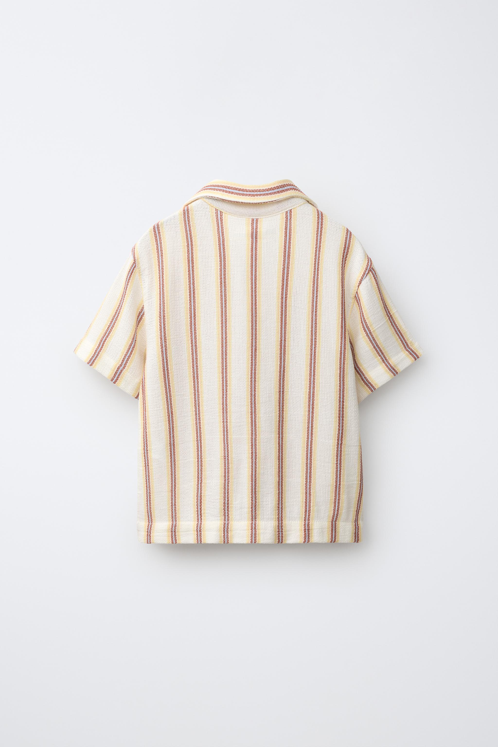 RUSTIC STRIPED SHIRT - Red | ZARA United States