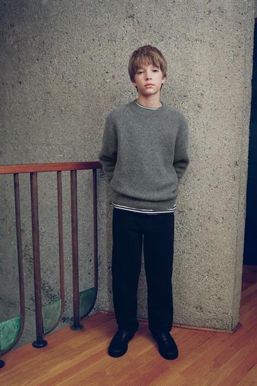 PULL 100 % CACHEMIRE - Gris de Zara