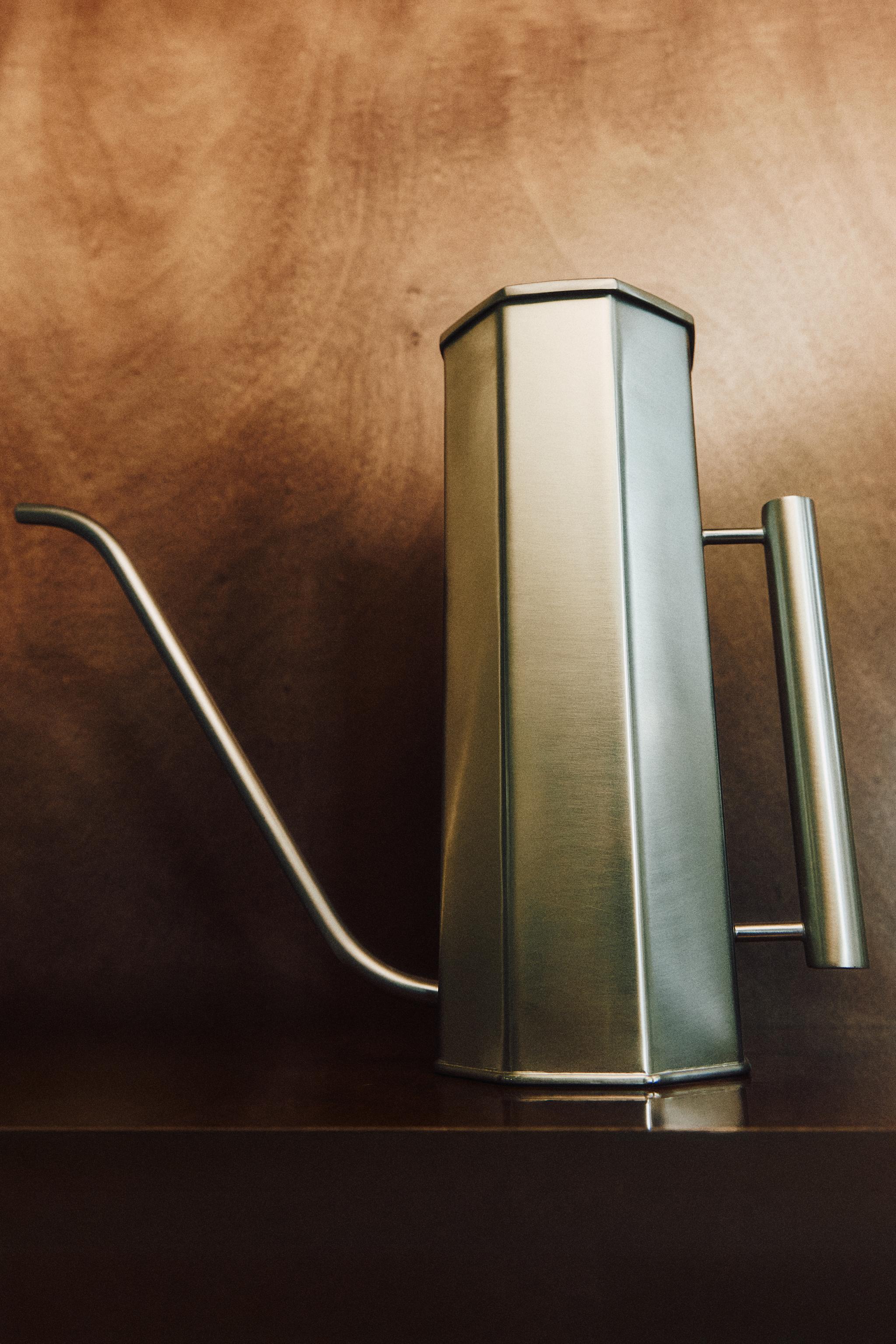 FACETED METAL WATERING CAN | STUDIO MARY LENNOX — Silver
