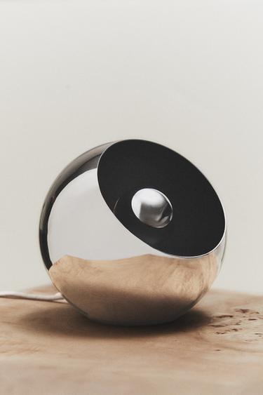 SEMI SPHERE TABLE LAMP - Silver by Zara