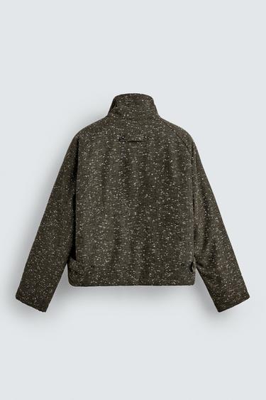 HERRINGBONE TEXTURED JACKET - Dark tan by Zara - Image 9