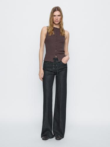 Zara Flared high-waist jeans - Blue - Image 0