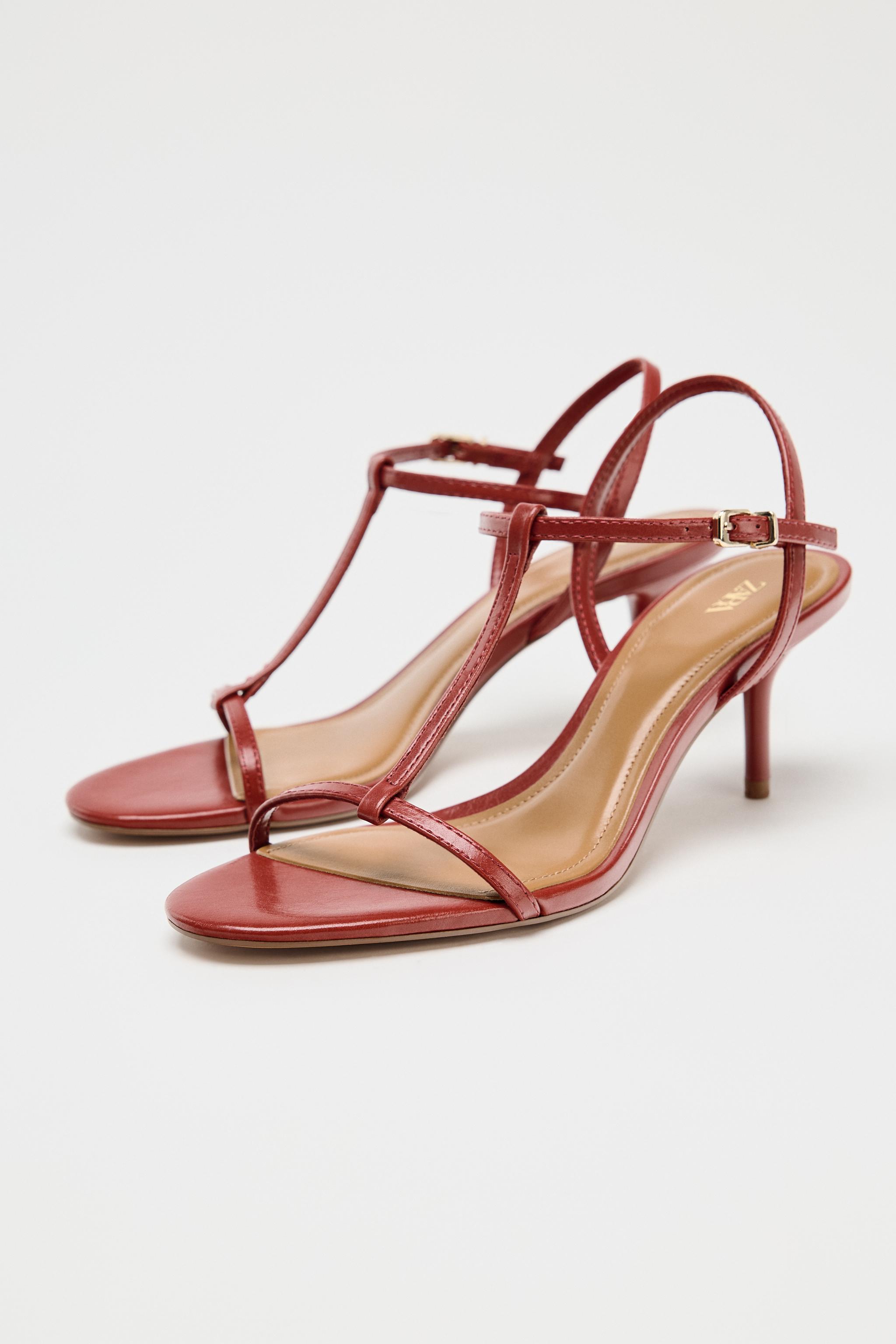 【ZARA】ストラップ ハイヒール サンダル レッド | 2304/510/600 ストラップ ハイヒール サンダル - ブラック | ZARA Japan / 日本