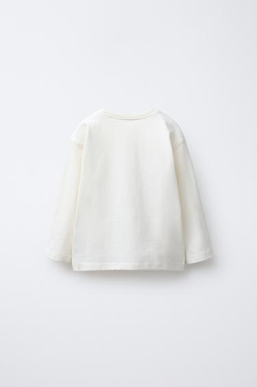 WATERCOLOUR PRINT T-SHIRT WITH BOW - Red by Zara - Image 1