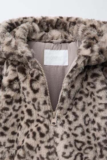 ANIMAL PRINT FAUX FUR JACKET - Leopard by Zara - Image 4