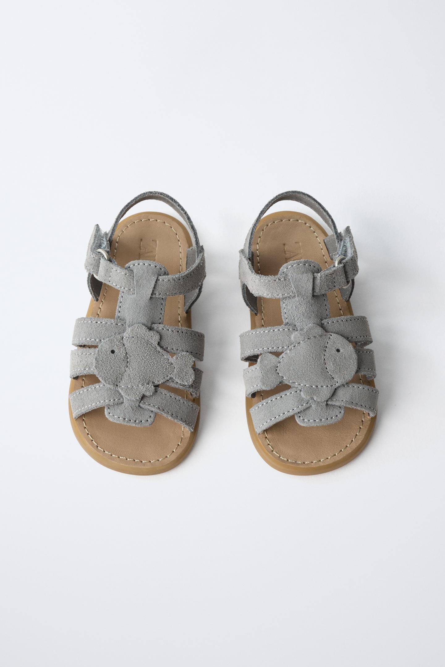 Детские сандалии Zara Barefoot Fish Leather, цвет: Небесно-голубой — фото 5