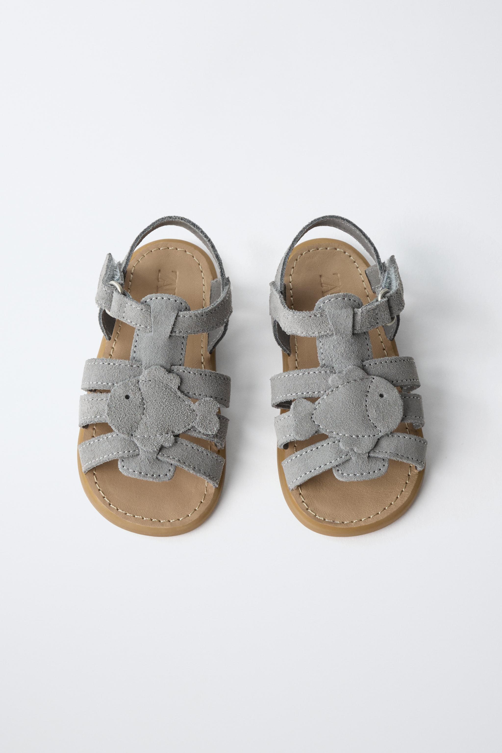 Детские сандалии Zara BAREFOOT FISH LEATHER SANDALS — фото 5