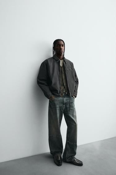 VESTE EN DENIM MATELASSÉE - Charbon de Zara - Image 6