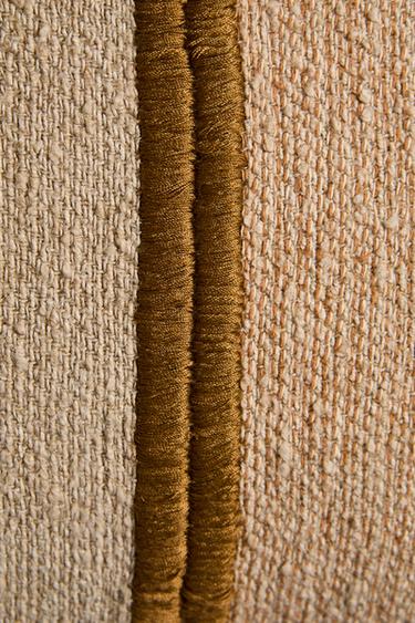 HOUSSE DE COUSSIN RAYURES - Marron de Zara - Image 2
