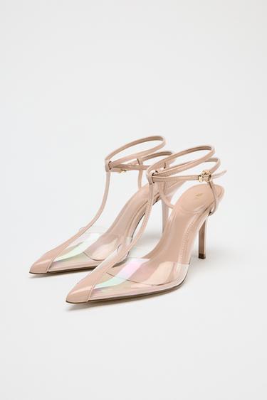 VINYL SLINGBACK SHOES - Beige by Zara - Image 1