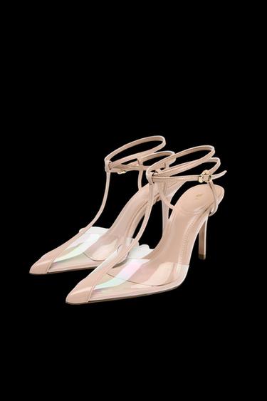 VINYL SLINGBACK SHOES - Beige by Zara