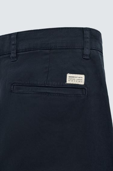 PANTALÓN CHINO SKINNY FIT - Marino de Zara