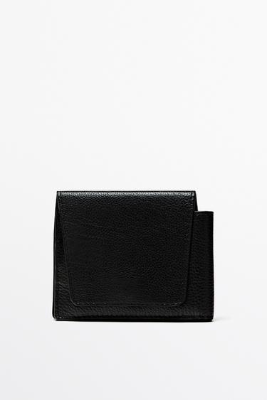 Zara Nappa leather flap wallet - Black - Image 0