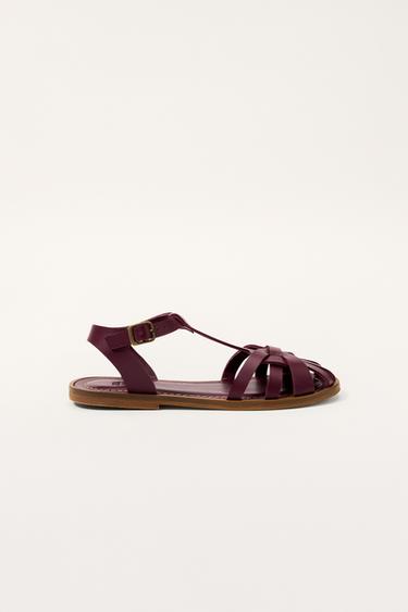 صندل بحري جلدي LIMITED EDITION - بني الخاص بـ Zara