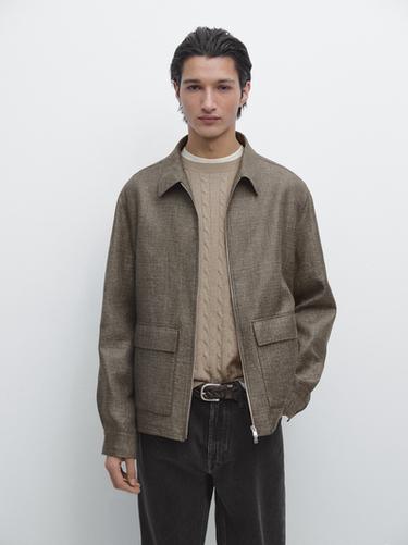 Zara Short jacket with pocket details - Green
