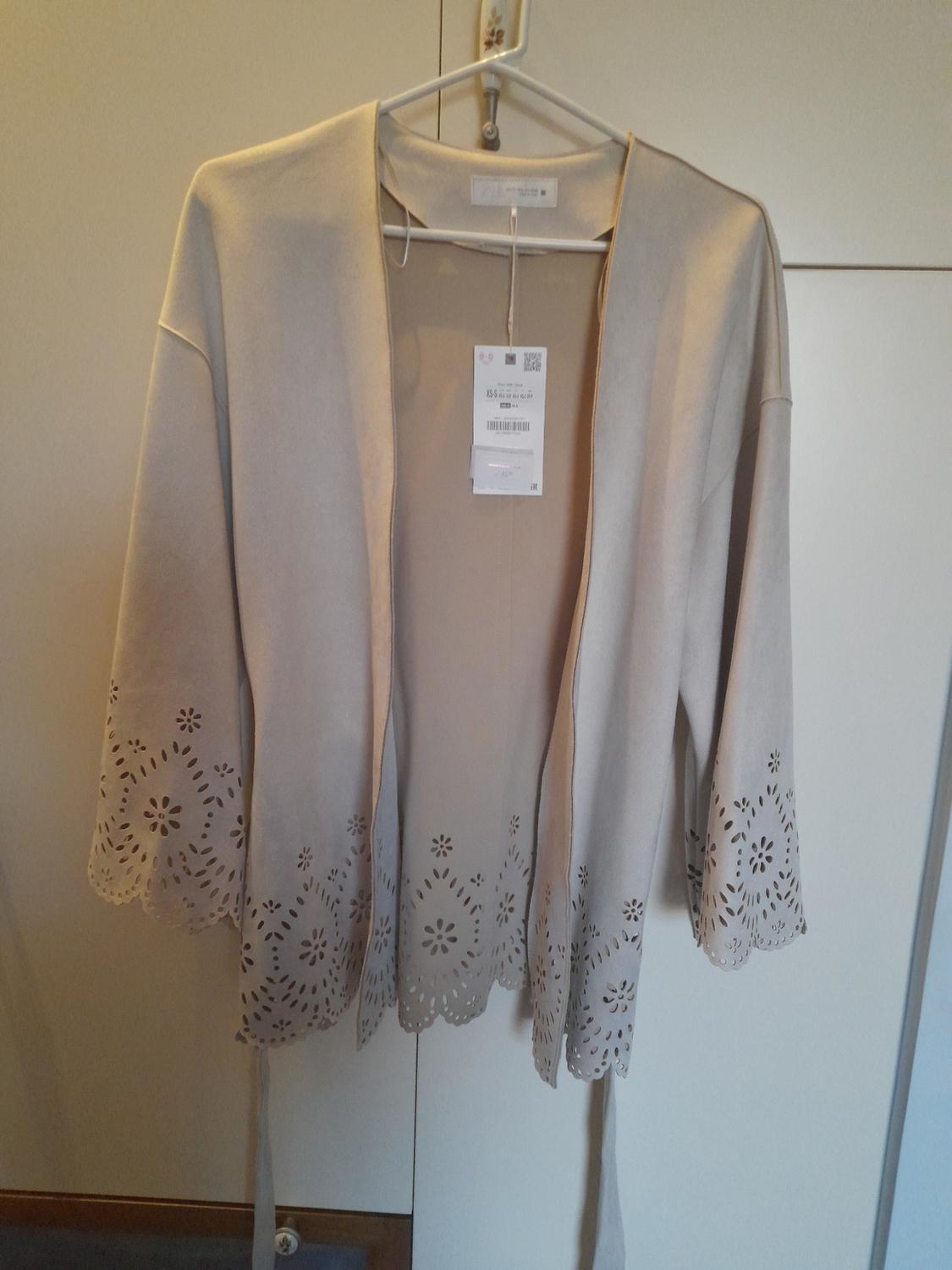 OPENWORK SUEDE-EFFECT TRENCH COAT - Image 3