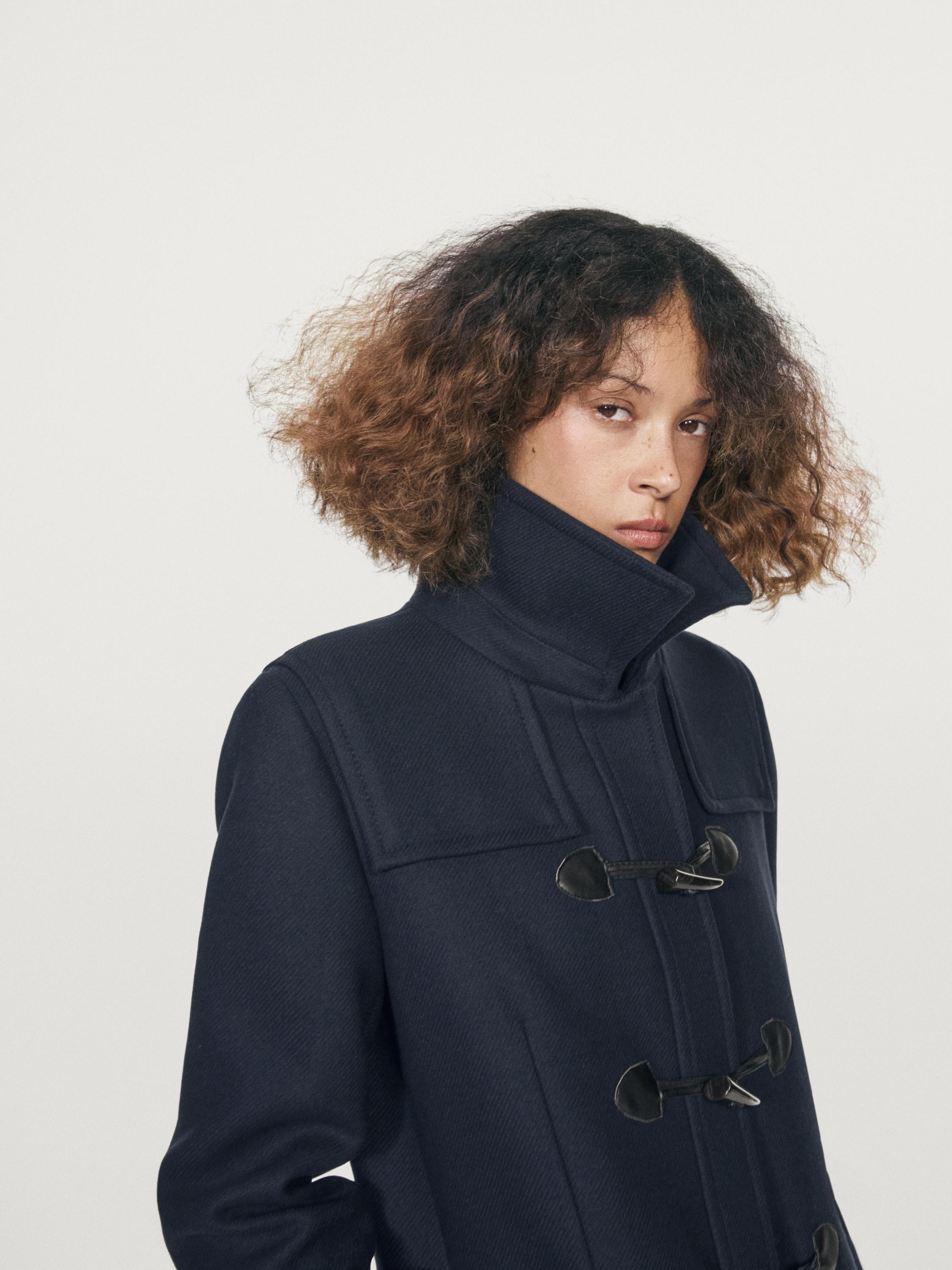 Long coat with toggles