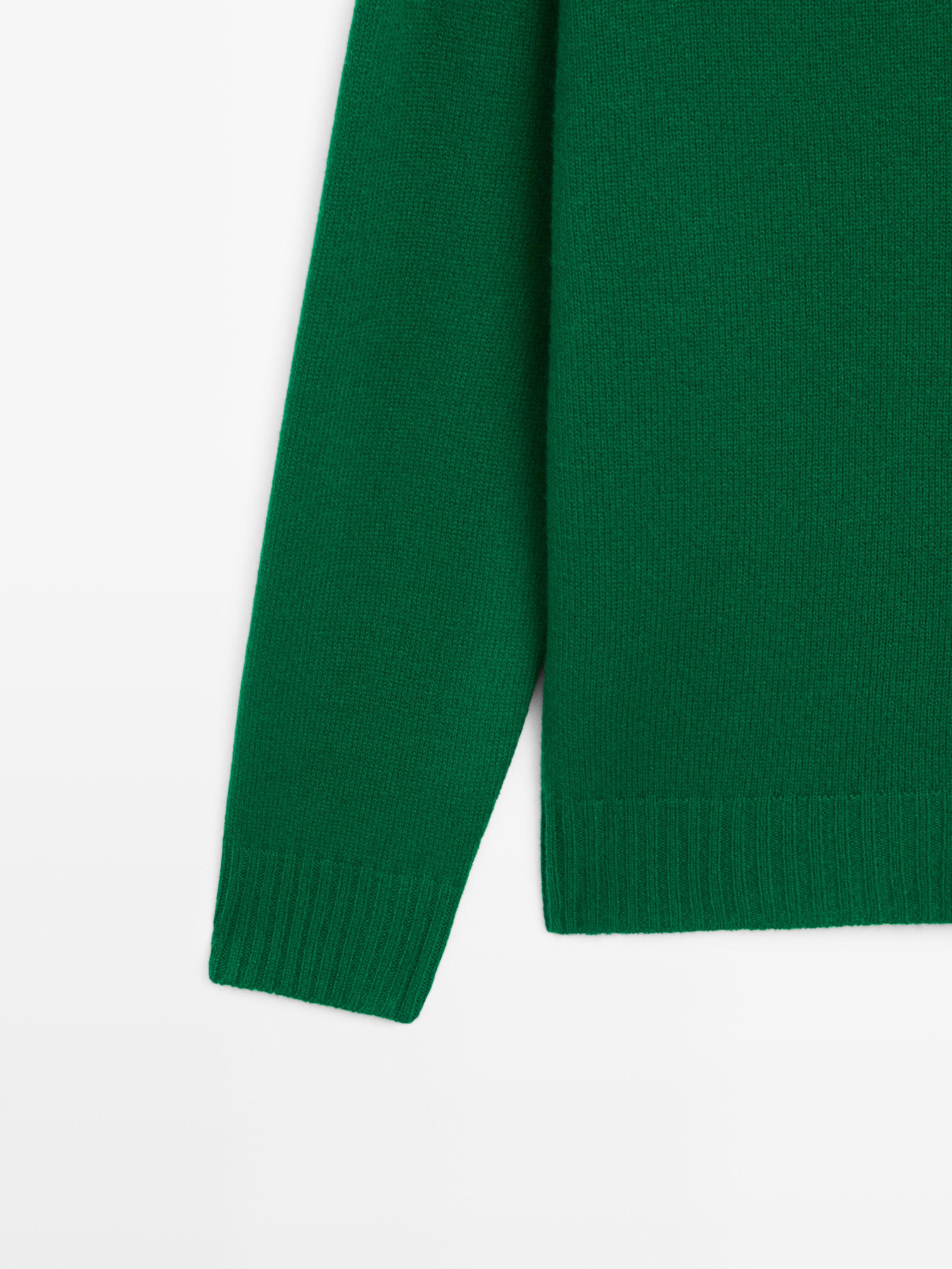 Wool blend crew neck sweater