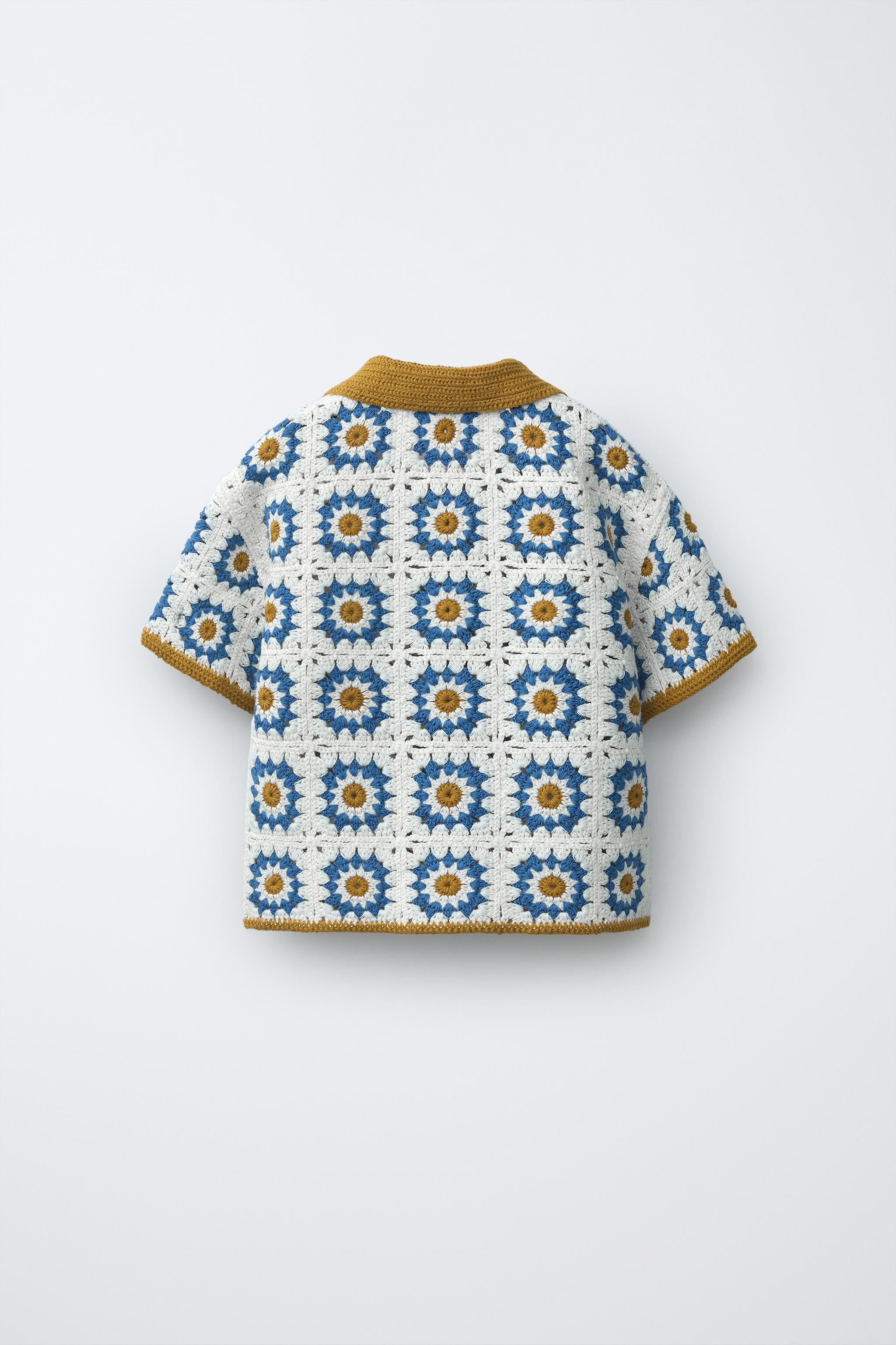 CROCHET SUN KNIT SHIRT