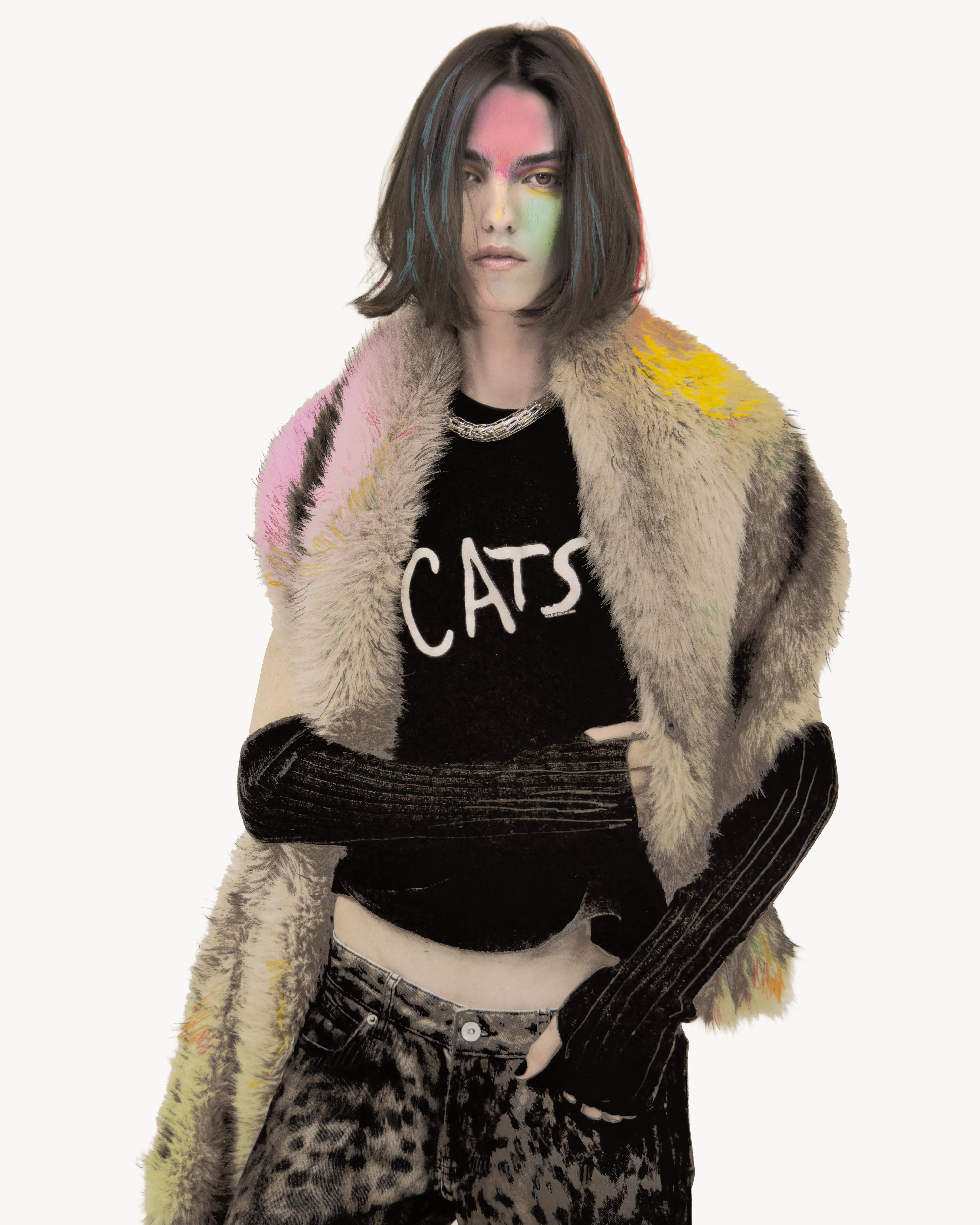Cats Washed Effect T-Shirt by Zara