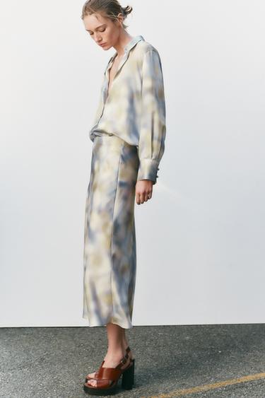 CHEMISE SATINÉE TIE & DYE - Multicolore de Zara - Image 3