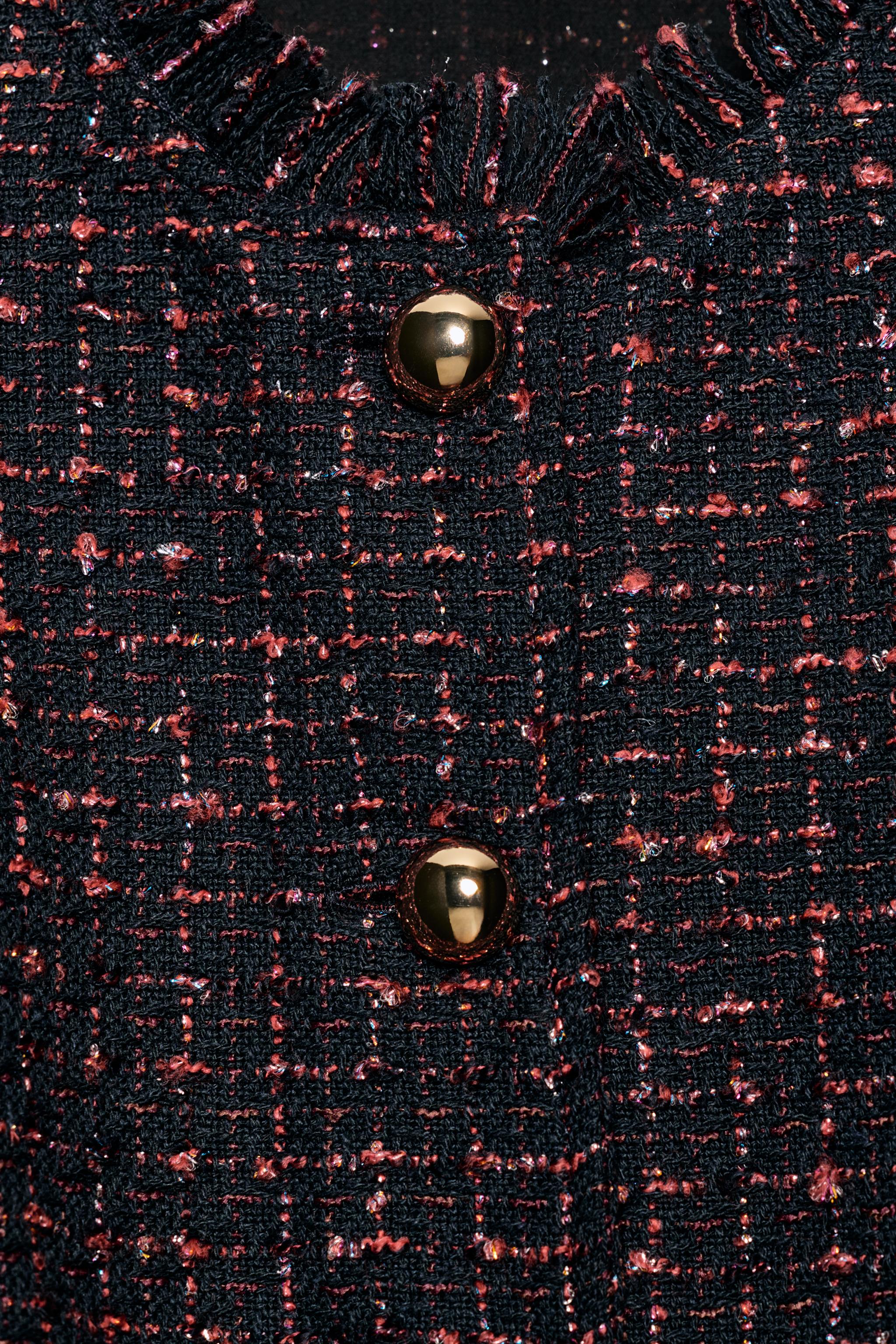 GILET EFFRANGÉ STRUCTURE EN FIL MÉTALLISÉ