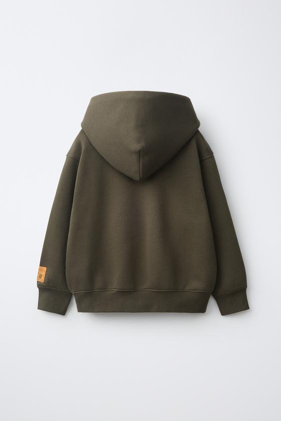 SWEAT VARSITY INSCRIPTION - Vert moyen de Zara - Image 1