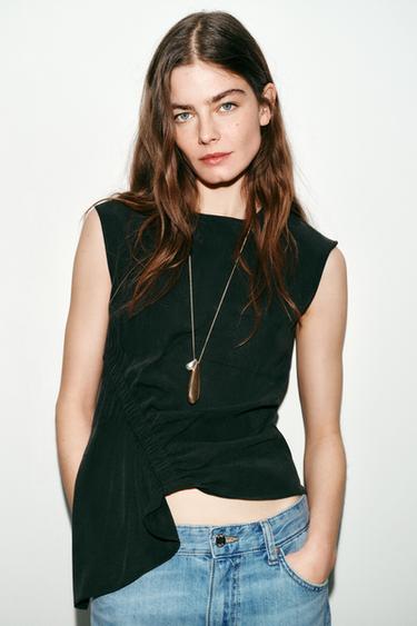 TOP CISA AMB FRUNZIMENTS - Negre de Zara