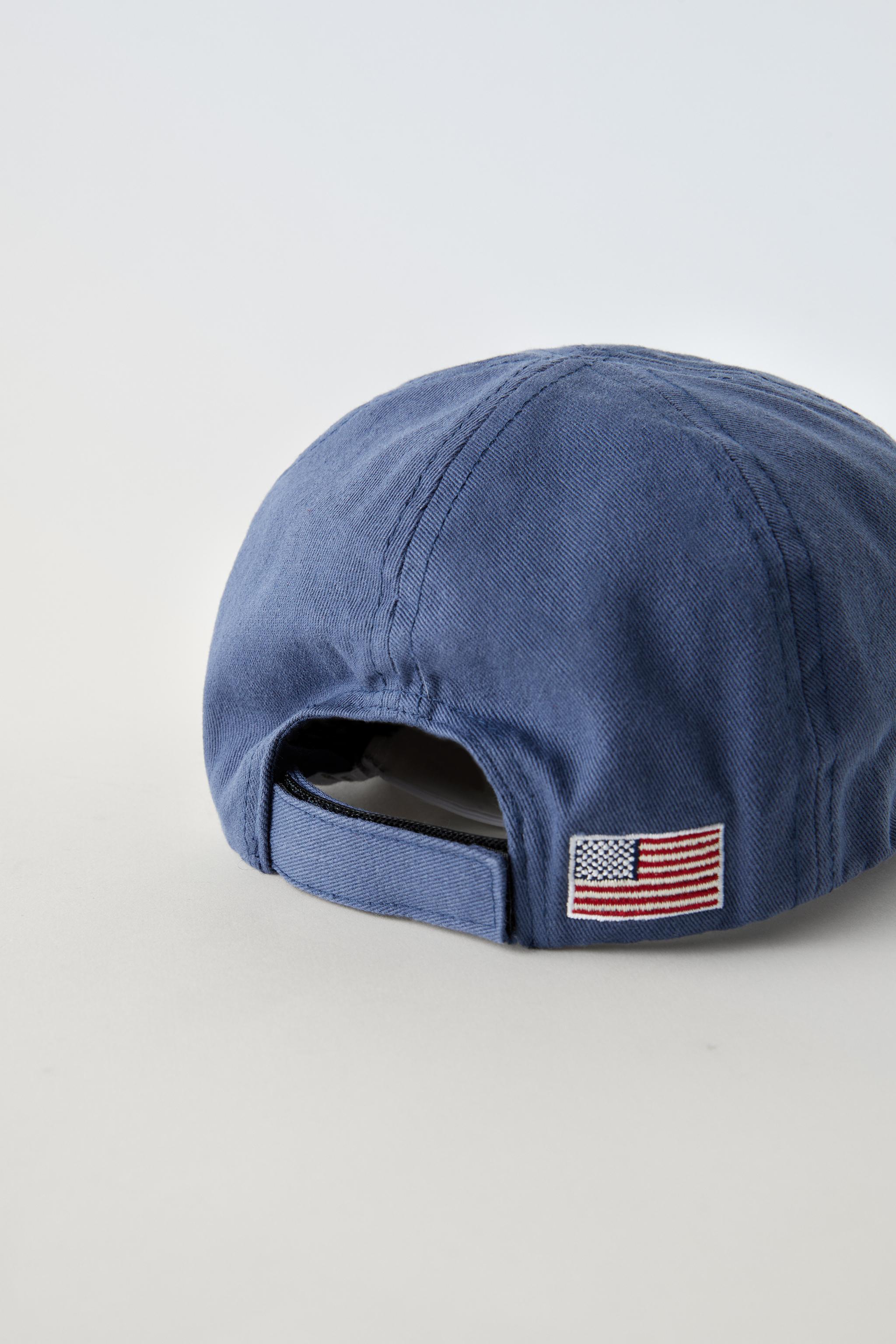 USA” EMBROIDERED CAP - Blue | ZARA Canada