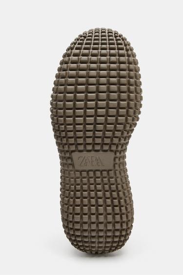 BASKETS MONTANTES ÉLASTIQUES - Vert kaki de Zara - Image 5