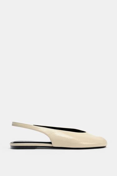 Zara 露趾露跟鞋 - 白色