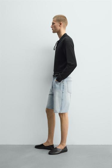 BERMUDA EN DENIM STRAIGHT FIT - Bleu clair de Zara - Image 3