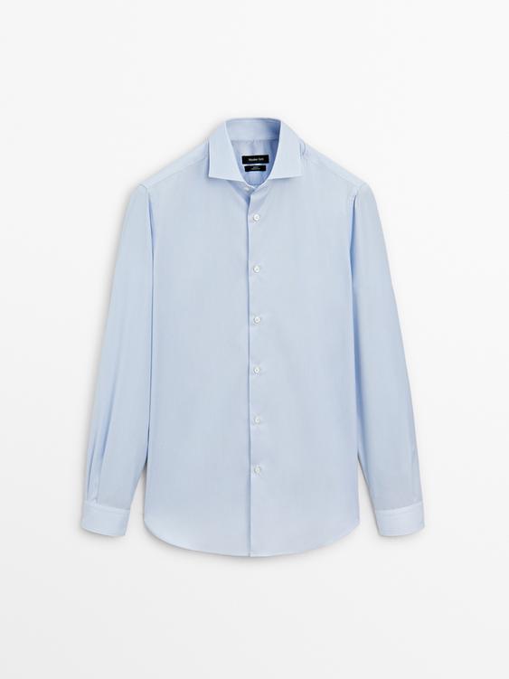 Slim fit micro-striped shirt from Zara - $130