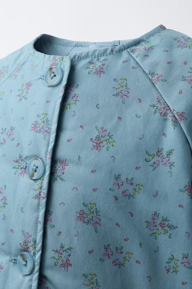 FLORAL PRINT JACKET - Bluish by Zara - Image 4
