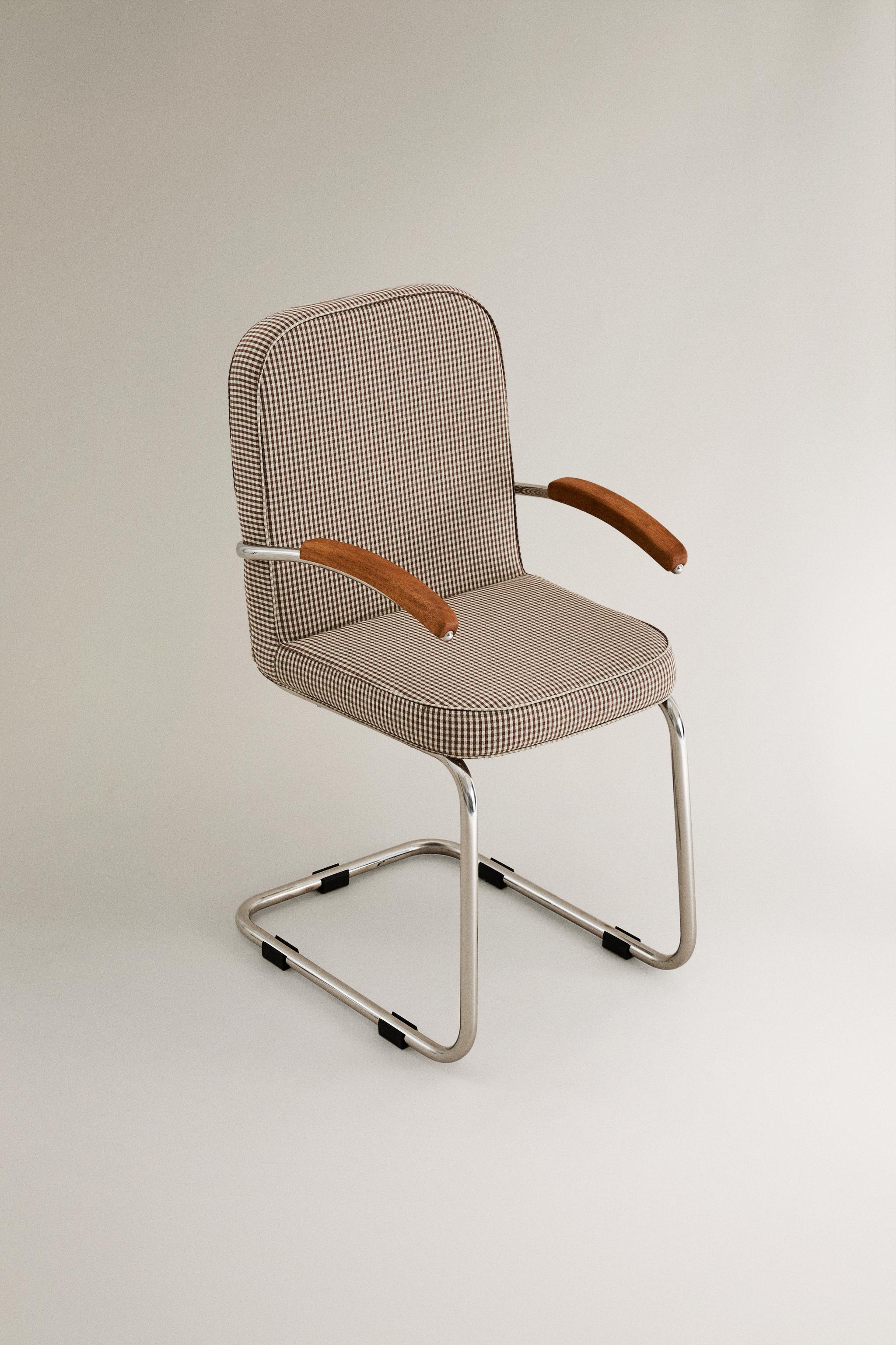 KIDS' CHROME CHAIR — Brown