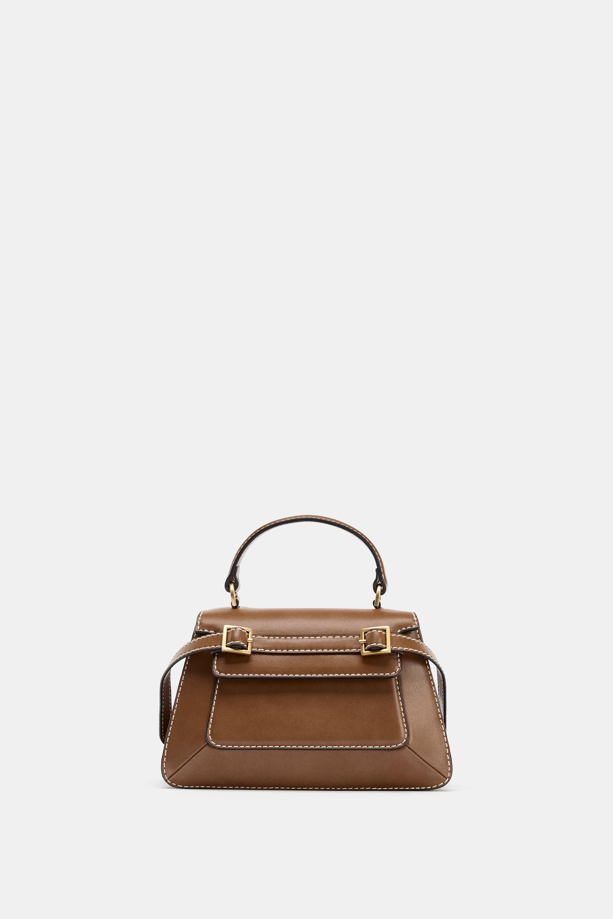 BUCKLE CITY BAG - Dark tan | ZARA United States