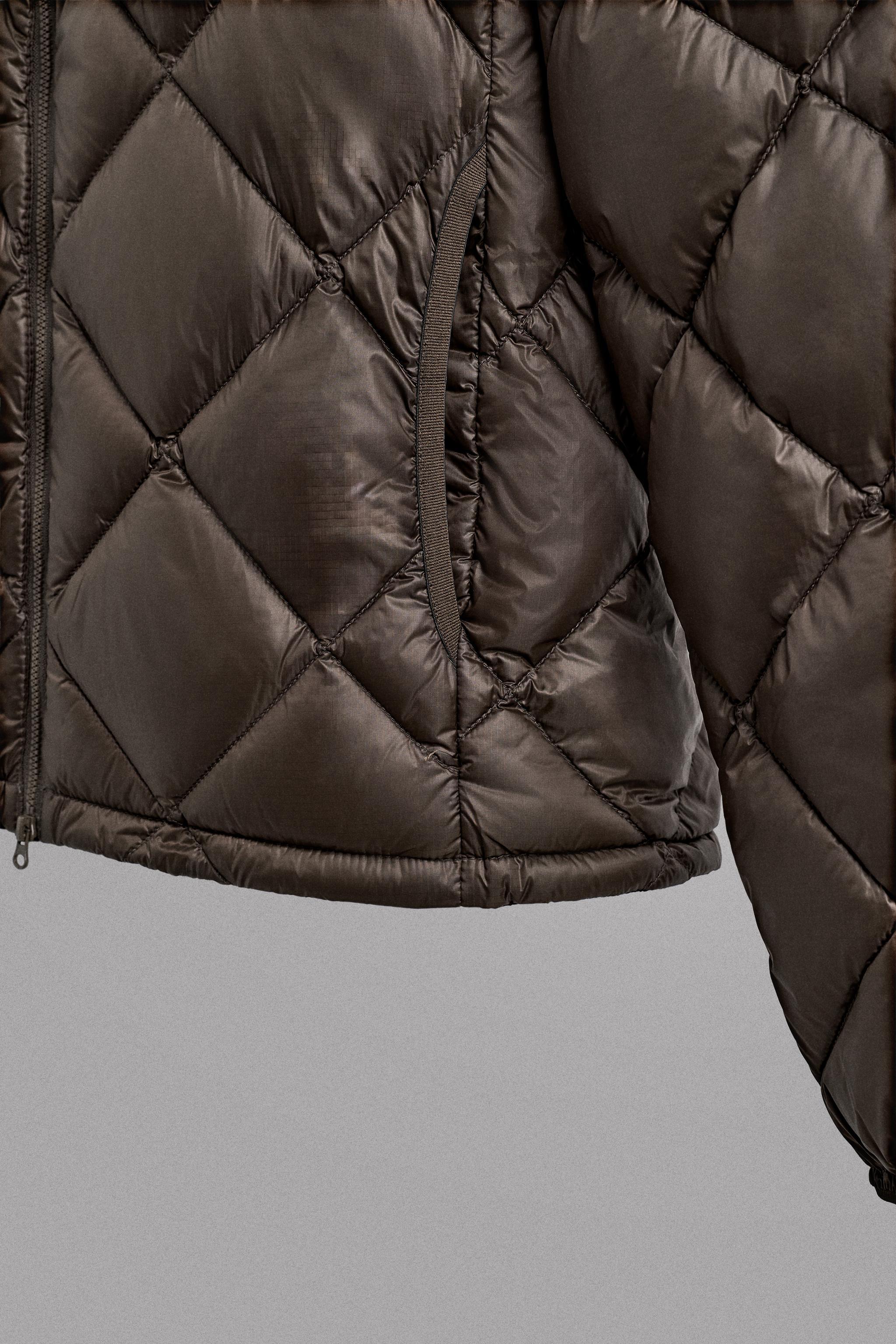 100% FEATHER PUFFER JACKET WITH HOODIE