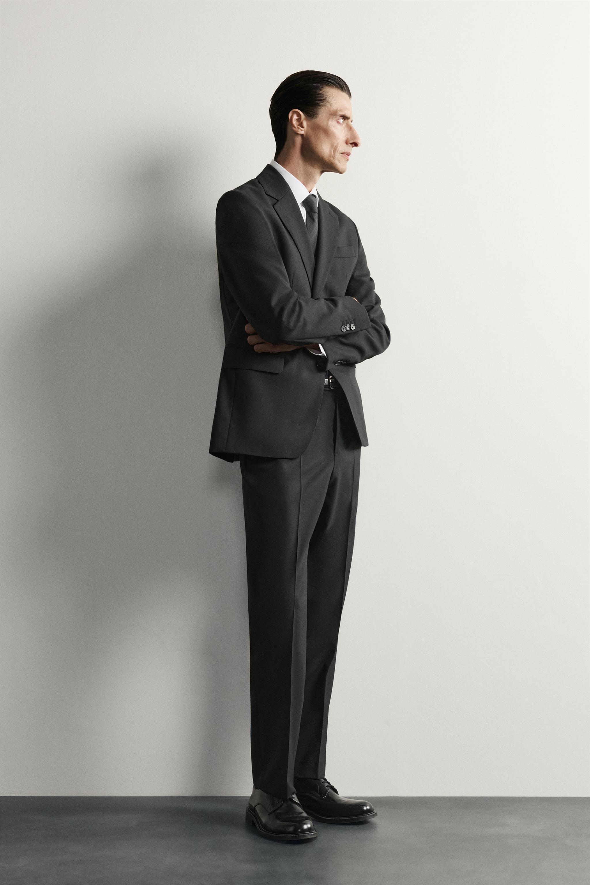 100% WOOL SUIT PANTS